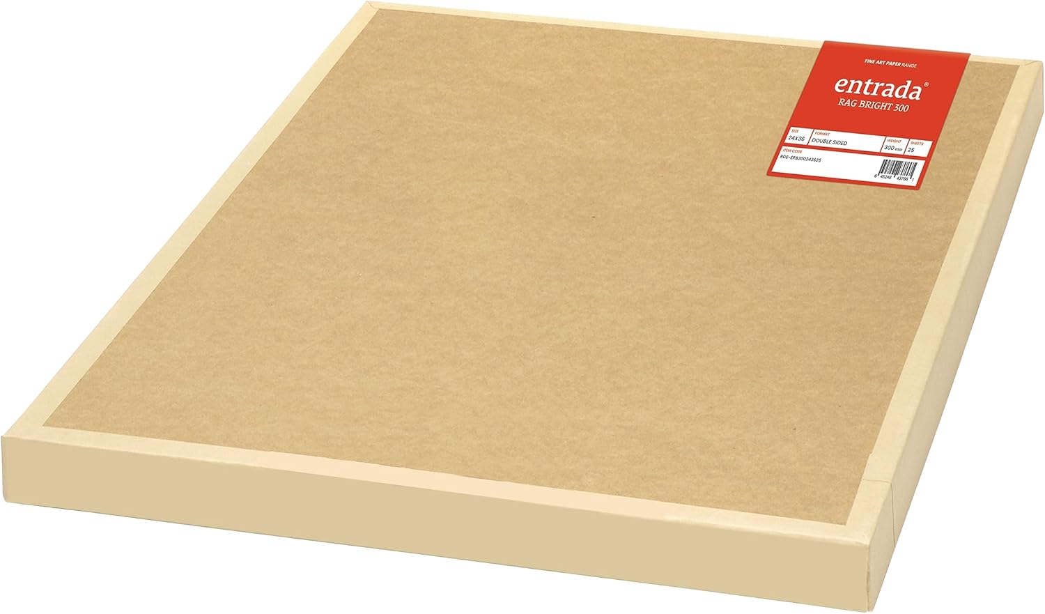 Moab Entrada Rag Bright 300, 100% Cotton Fine Art Archival Inkjet Paper, 2-Sided, Smooth (Hotpress) Bright White Matte, Heavy Weight 300gsm, 11 x 17 Inches, 25 Sheets (5X7)