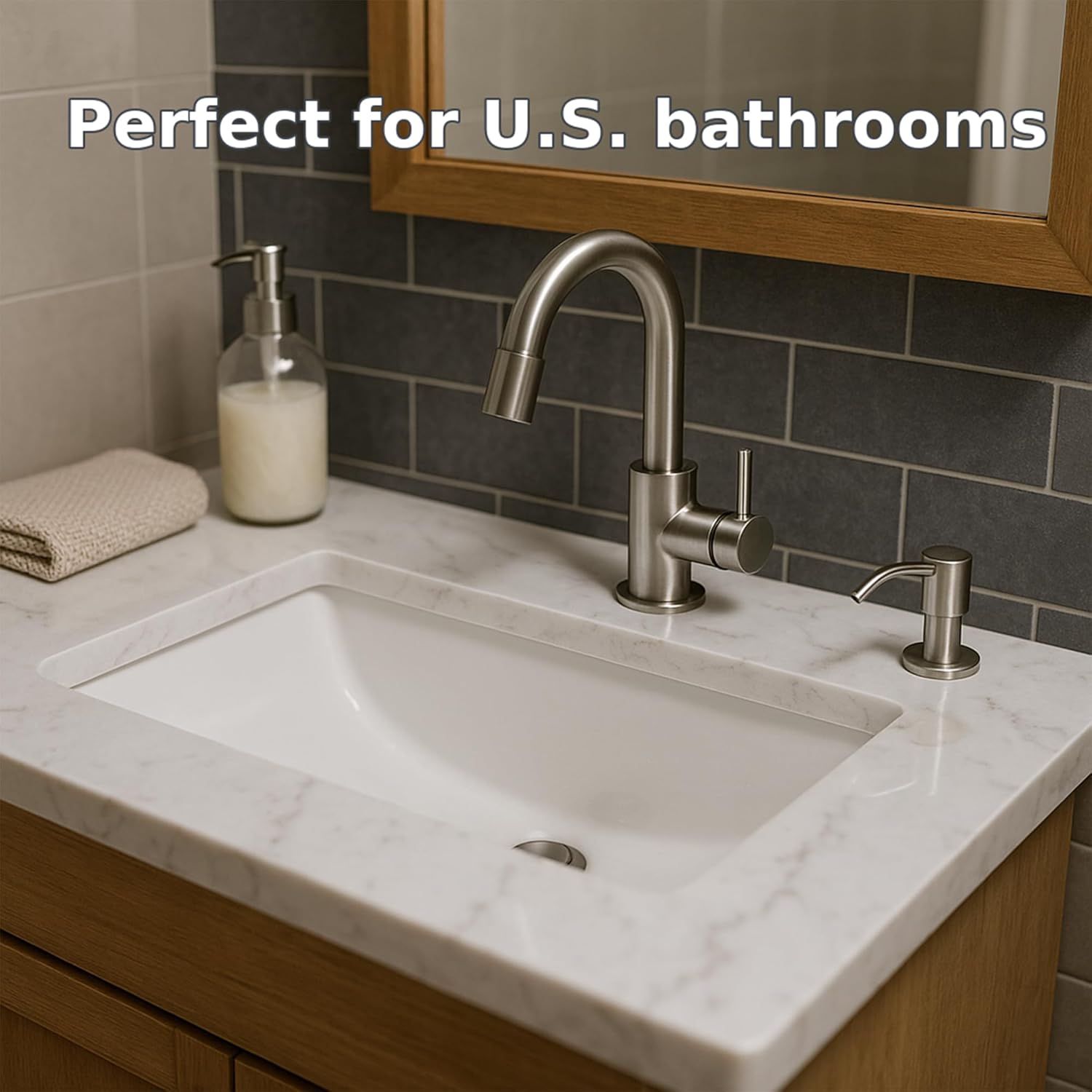 for Kraus Kitchen Sink Soap Dispenser, Stainless Steel Soap Dispenser Pump with 40" Extension Tube