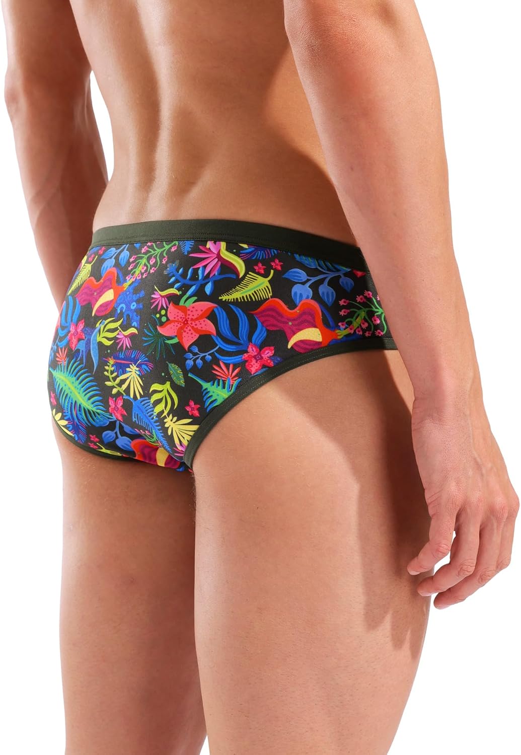 Arena Men's Performance Summer Blossom Collection Picture Swim Brief Pool Training Bathing Suit