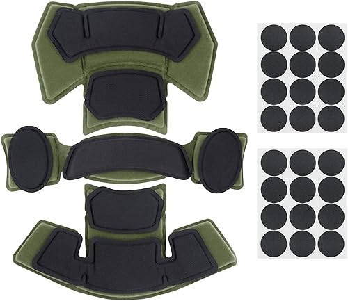 Miniatura 11 de Almohadillas tácticas para casco de Airsoft, almohadilla protectora de espuma viscoelástica interna de espuma de memoria, almohadilla de protección