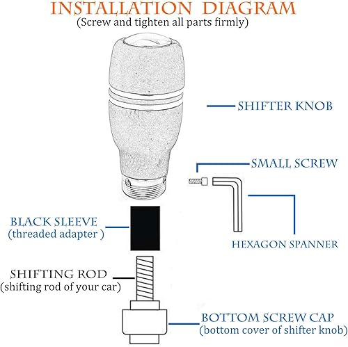 Miniatura 8 de Pomo de palanca de cambios para automóvil, palanca de cambios de aleación de aluminio que se adapta a la mayoría de transmisiones automáticas, color