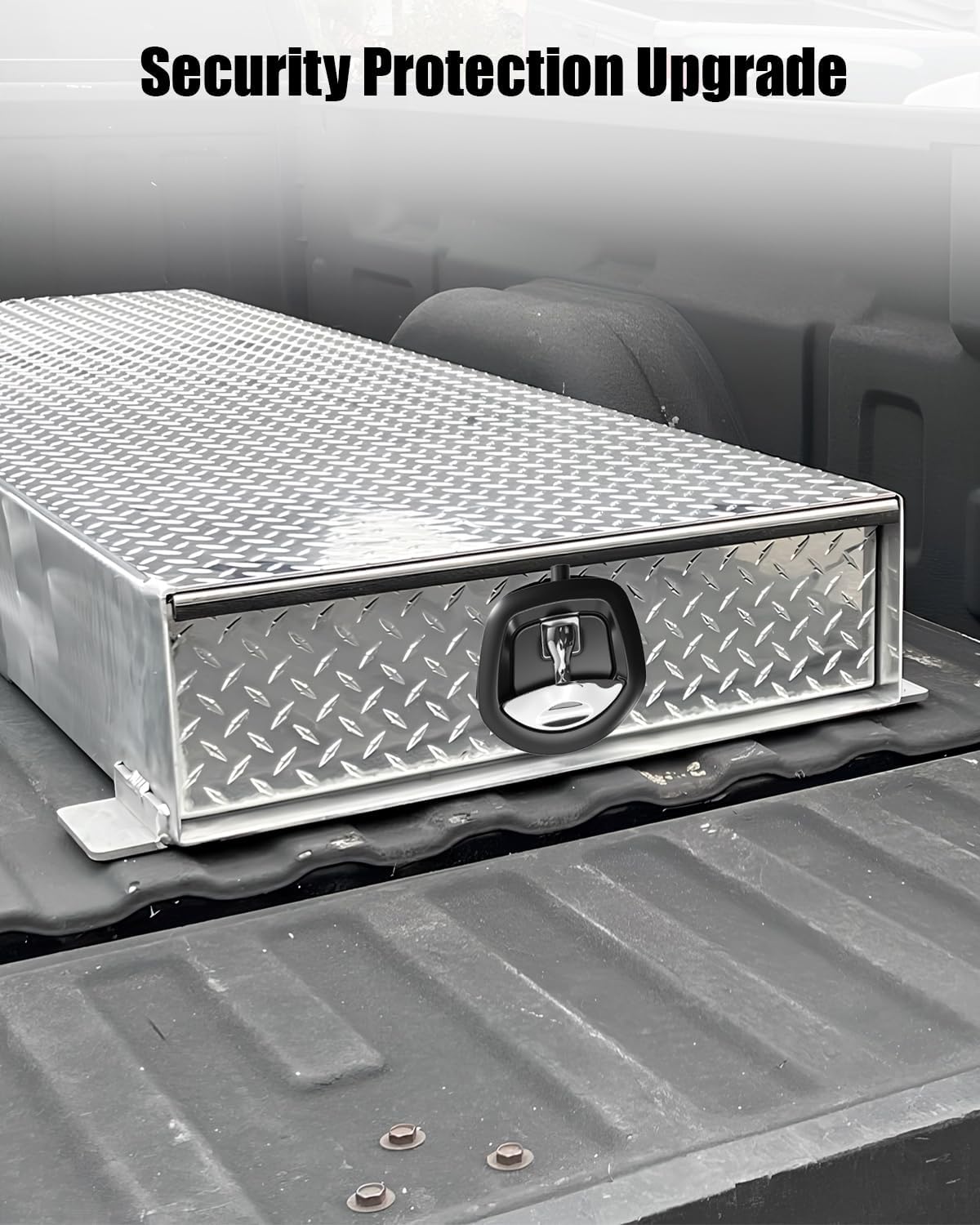 Whale Tail Locks Truck Tool Box Latch, Zinc Alloy Toolbox Fishtail Locks Paddle Lock with 2 Keys and T Handle Fit for Truck RV Trailer Box Motorhome, Black and Silver