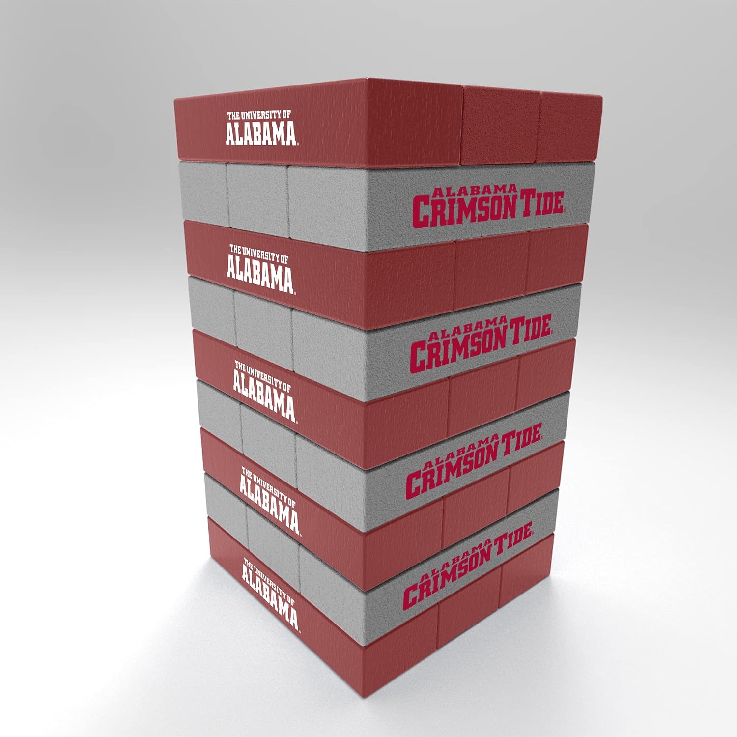 Rico Industries NCAA Alabama Crimson Tide Mini Travel Team Tower Mini Team Travel Team Tower - Wood Stackem Game