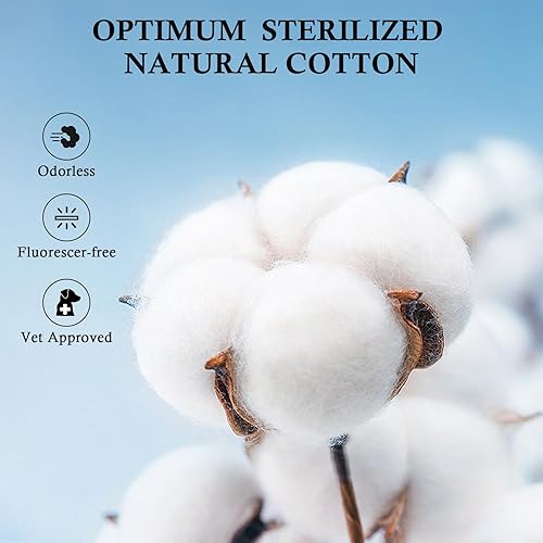 Miniatura 4 de Avont Hisopos de algodón para limpieza de orejas de perro, Qtips para mascotas, cuidado de oídos de doble cara grandes Q-Tips para perros y gatos, L