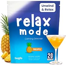 Relax Calming Drink Powder Mix for Stress, Sleep & Relaxation Support L-Theanine, Ashwagandha, Lemon Balm, Magnesium Glycinate, Passion Flower, L-Glycine Pineapple, 20 Servings
