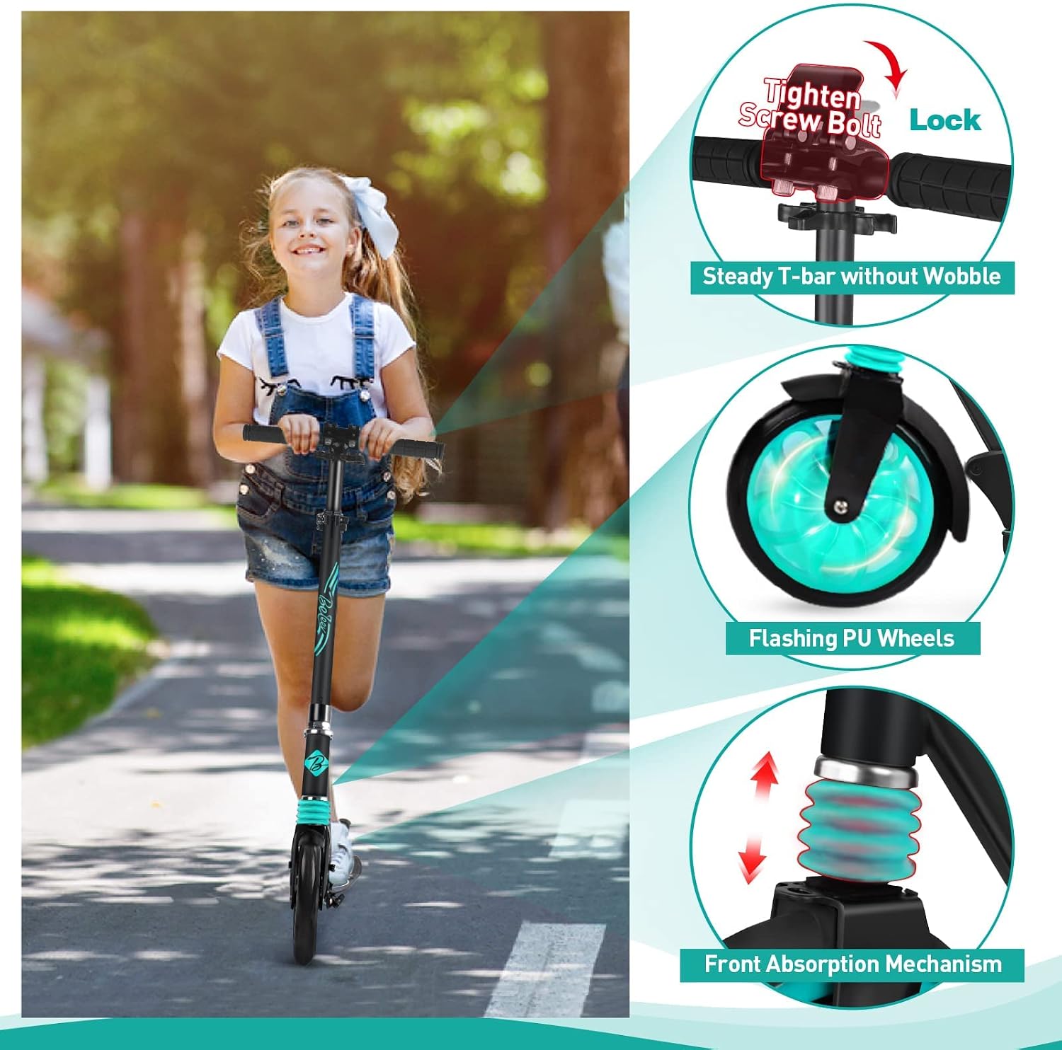 🔥 Flash Sale Beleev Scooters for Kids 14 Years and up, Foldable Kick Scooter 2 Wheel, Quick-Release Folding System, Large 200mm Flashing Wheels Scooters for Adults and Teens (Light Green) Exclusive Discount 50% Price Beleev Scooters for Kids 14 Years and up, Foldable Kick Scooter 2 Wheel, Quick-Release Folding System, Large 200mm Flashing Wheels Scooters for Adults and Teens (Light Green)