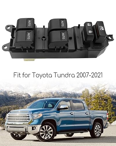 Miniatura 3 de TIKSCIENCE Interruptor de ventana eléctrica con luz LED, control lateral del conductor para Toyota Tundra 2007-2021, panel de interruptor de luz