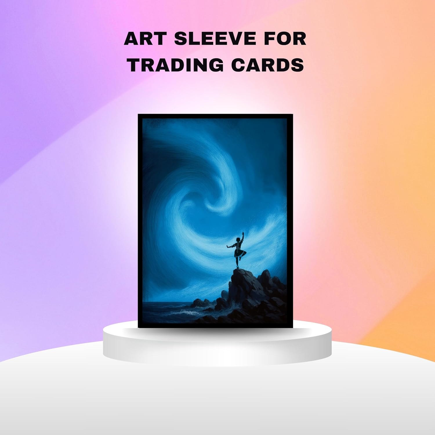 Trading Card Sleeves – 100 Count – Textured Matte Art Back & Clear Front (66 x 92 mm) – Fits Standard Cards, MTG, Sports & Collector Decks | Aetherstorm