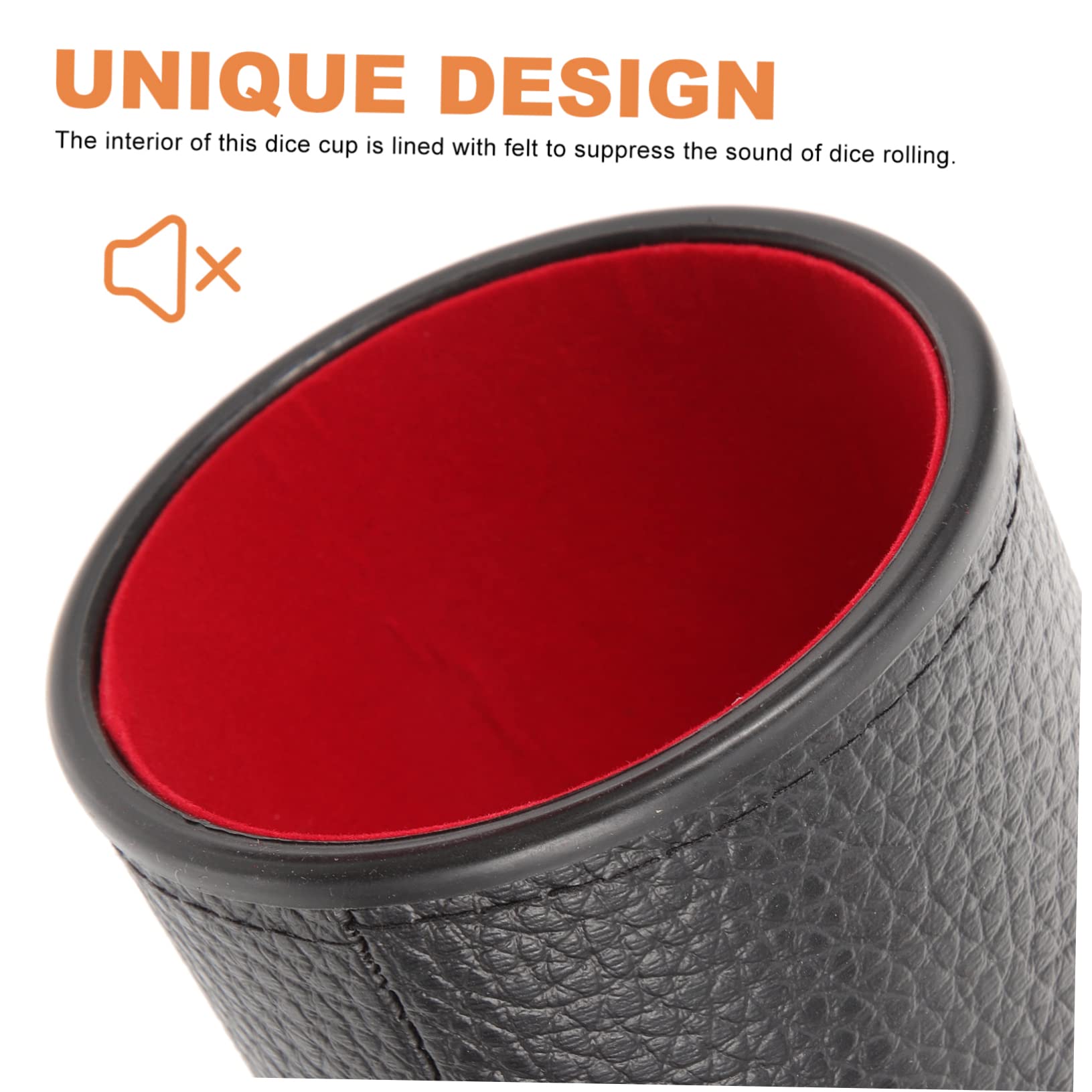 1 Juego de Vasos de Piel silenciosos para colador de Dados, Taza, Soporte para Cubos Reutilizable, Soporte para agitación, para Cubos de agitación, Accesorios de Juego Bar