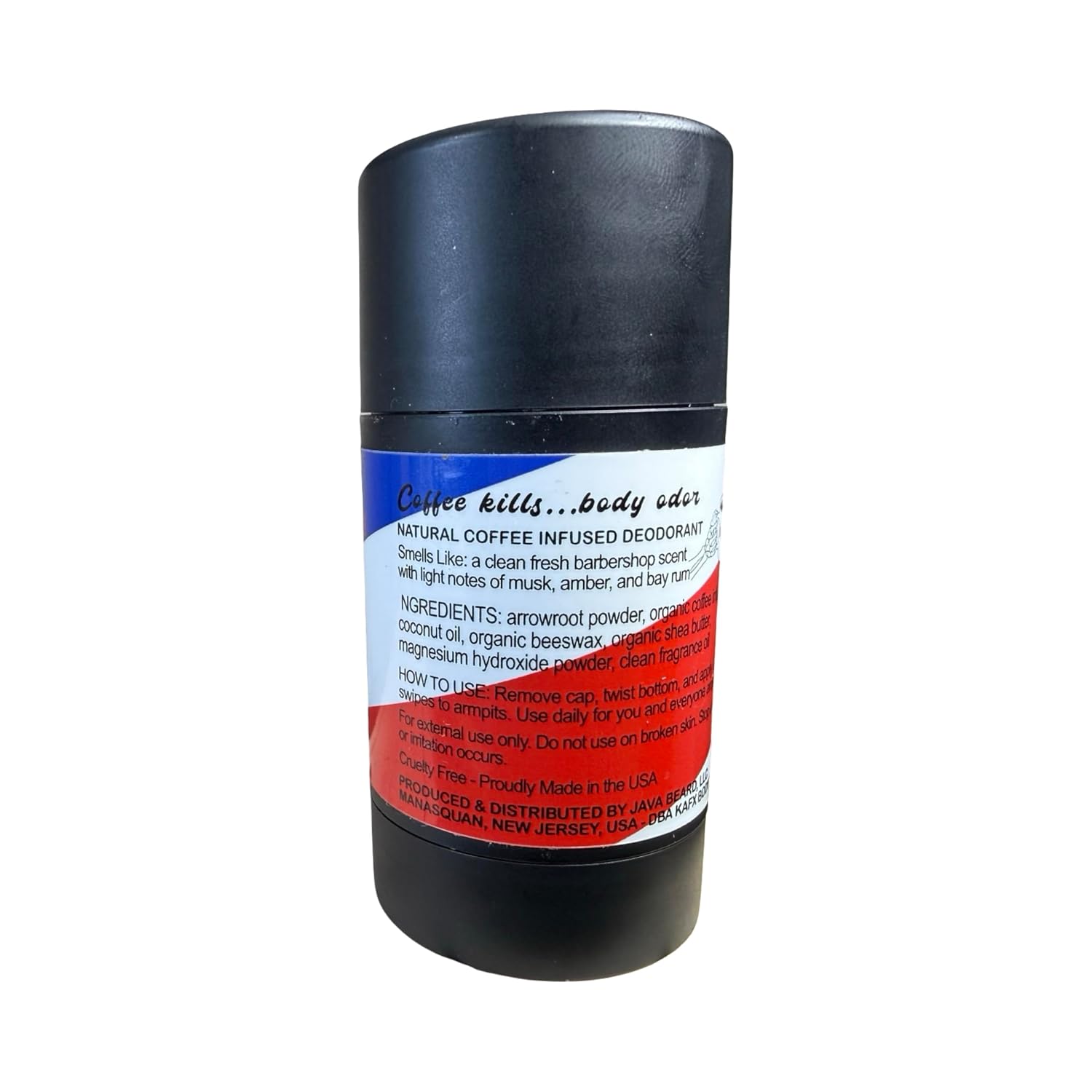 Natural Deodorant for Women & Men – Aluminum-Free, Long-Lasting Odor Protection with Coffee Oil, Barber’s Shop Scent (Clean Fresh Powder), 2.65 oz (75 g) image 5