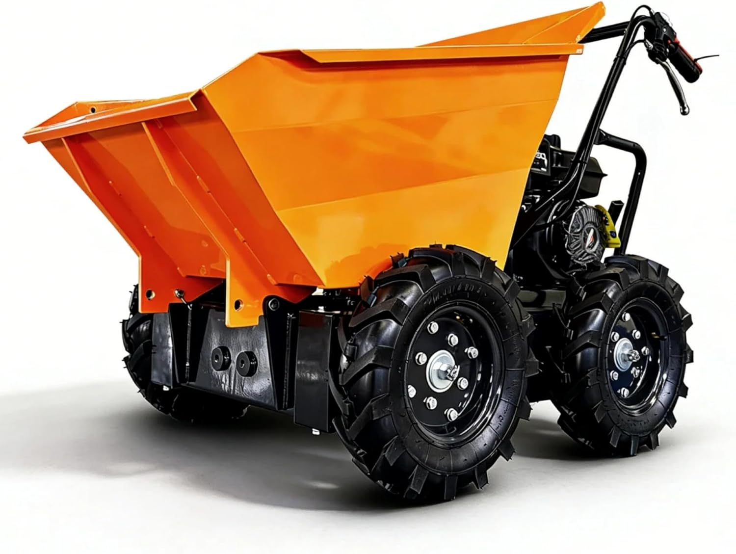 Chery Industrial 660 lbs Capacity 6.5HP Gas Powered Wheelbarrow Cart, B&S Engine for Construction Farm Landscaping (Wheeled Dumper)