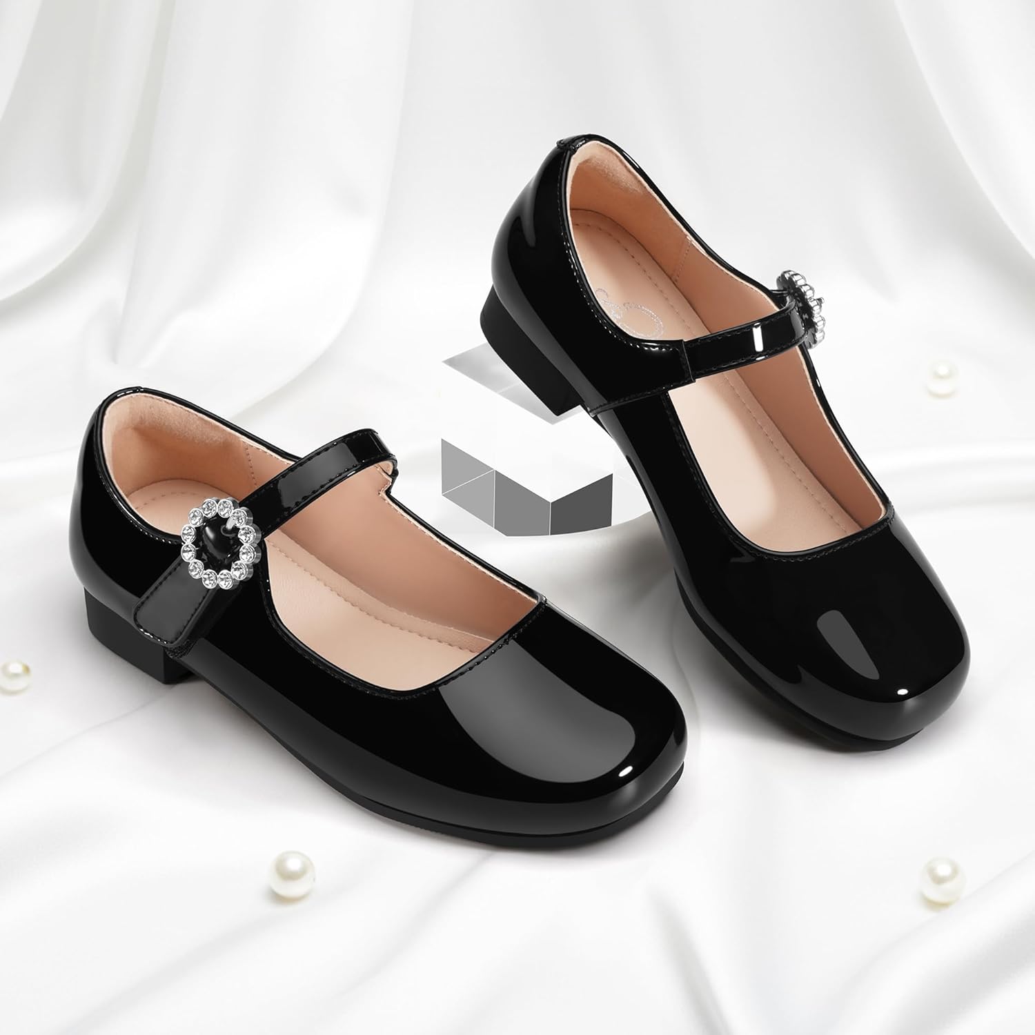 Stelle Girls Dress Shoes Mary Jane Ballet Flats Flower School Shoes for Wedding Party Toddler/Little/Big Kid - Image 4