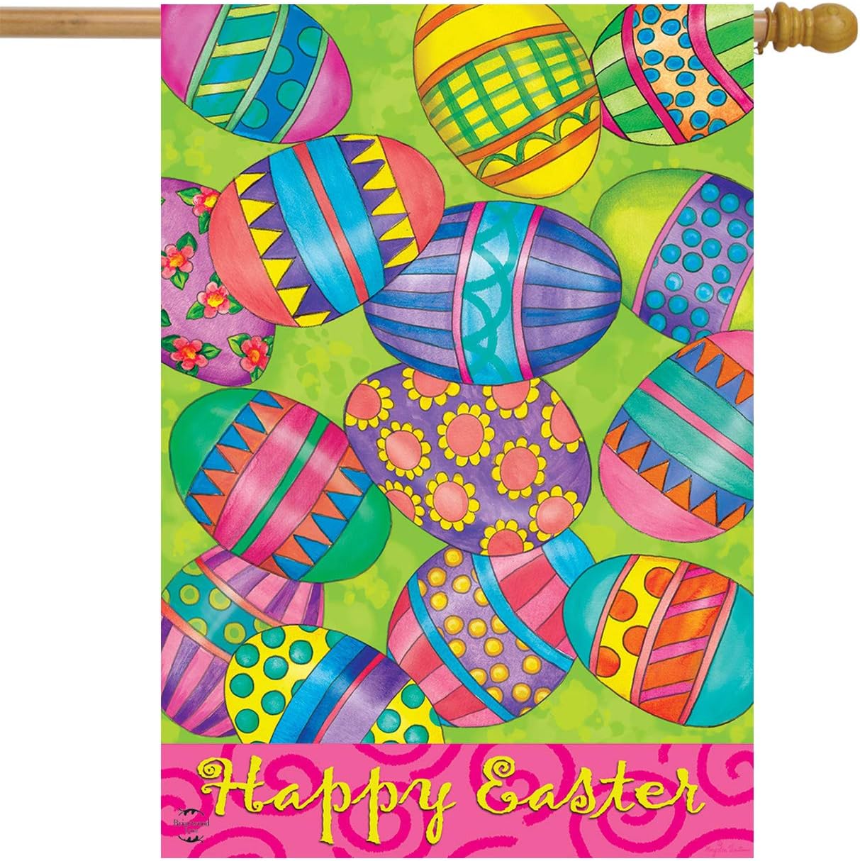 Briarwood Lane Easter Eggs Holiday House Flag Decorated Eggs 28" x 40"