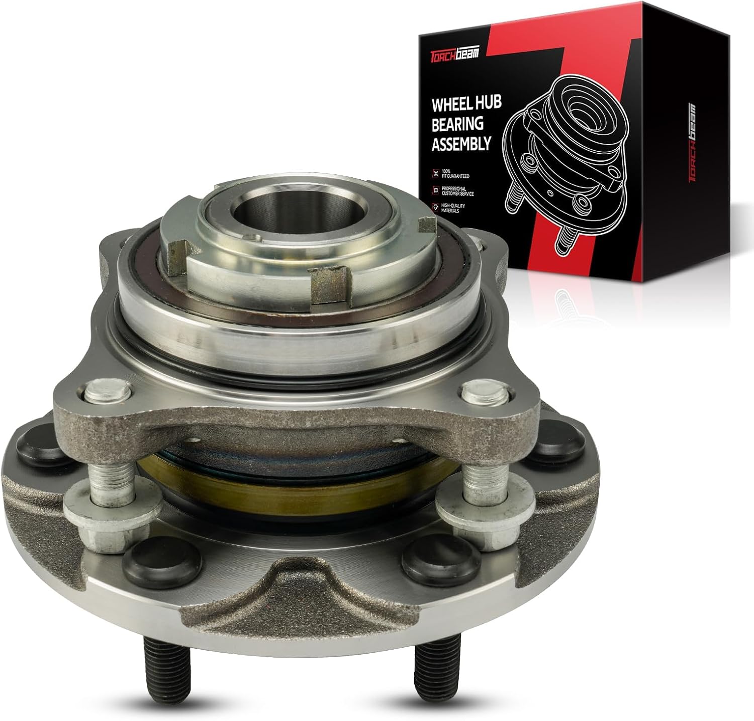 Torchbeam 515203 1 PC RWD Front Wheel Bearing & Hub Assembly Fit for 2005-2019 Toyota Tacoma, 2003-2019 Toyota 4Runner, 2007-2009 FJ Cruiser