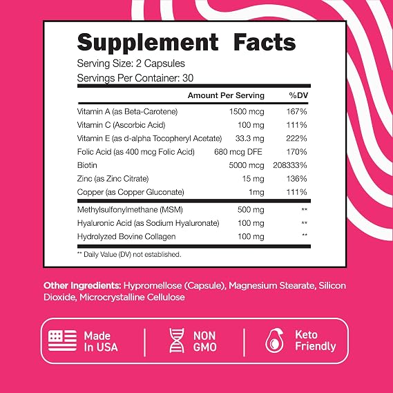 Vital Vitamins Multi Collagen Plus Pills + Biotin Complex Pills