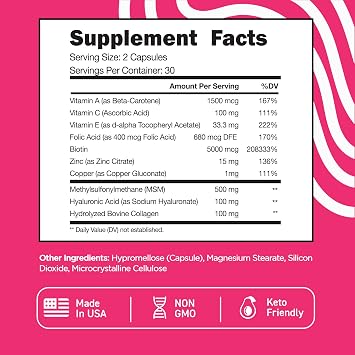 Vital Vitamins Multi Collagen Plus Pills + Biotin Complex Pills