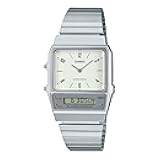 Vintage Retro Modern Silver Watch AQ800E-7A2VT