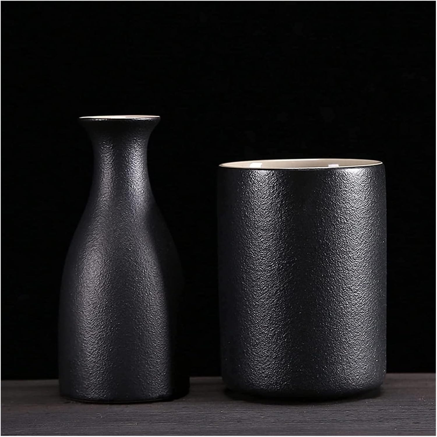 Set di tazze per sake Set per sake in stile giapponese per sake freddo/caldo/Shochu, set per sake in ceramica con pentola più calda e vassoio - Set tradizionale in ceramica giapponese caldo 8 pezzi di