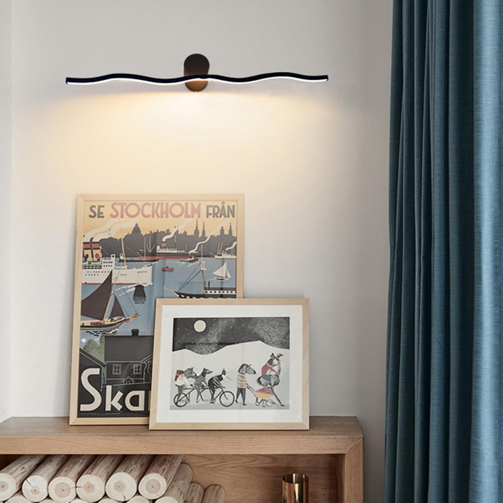 LED Lampada Specchio Bagno Dimmerabile Applique da Parete con Telecomando Moderna Alluminio Impermeabile Iluminazioni per Pareti Luce da Parete Trucco Quadri Soggiorno Camera da Letto (Bianco,40cm)