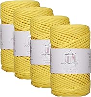 Vista 17 de Makromecity, Cordón de macramé de un solo hilo de 3 mm x 100 yardas (300 pies) Hilo de algodón azul marino de 3 mm de un solo hilo para arte