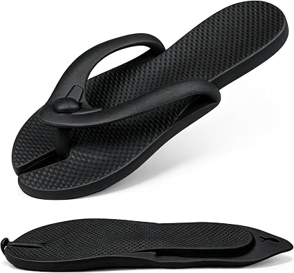 Rosoz Flip Flops for Women Men Travel Slippers Foldable Shower Shoes
