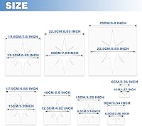 Vista 2 de Plantilla de estrella - 8 plantillas de pentagramas reutilizables para pintar y dibujar