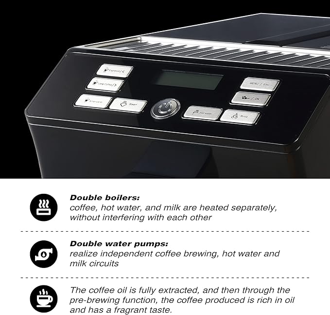 Cafetera Automática de Espresso con Espumador de Leche y 15 Bar miniatura 6