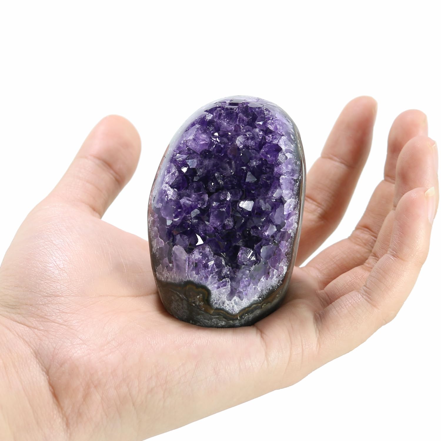 Nvzi Amethyst Crystal Rock, Real Amethyst Stone, Amathesis Crystal Cluster Geode, Purple Crystals and Healing Stones - Image 4