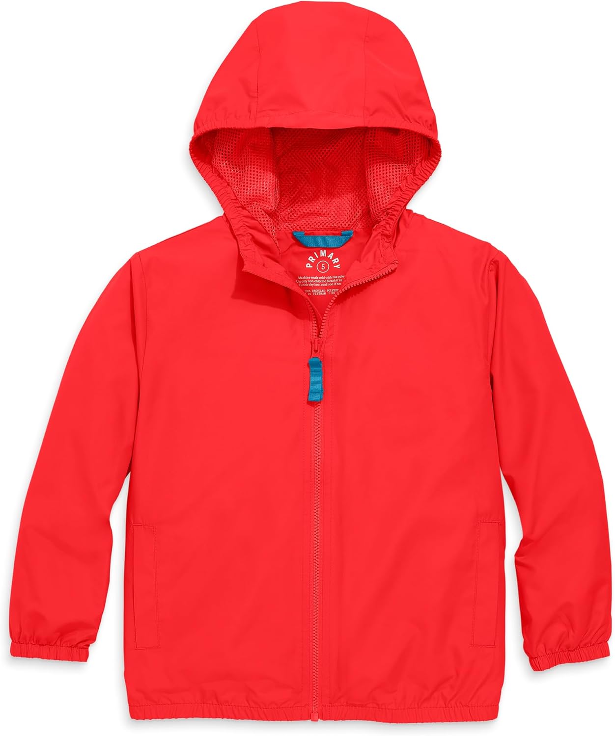 Primary Kids Packable Windbreaker, Lightweight Water-Resistant Jacket
