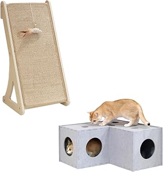 PETKARAY Plug Cat Scratcher & Cat Felt Tunnel