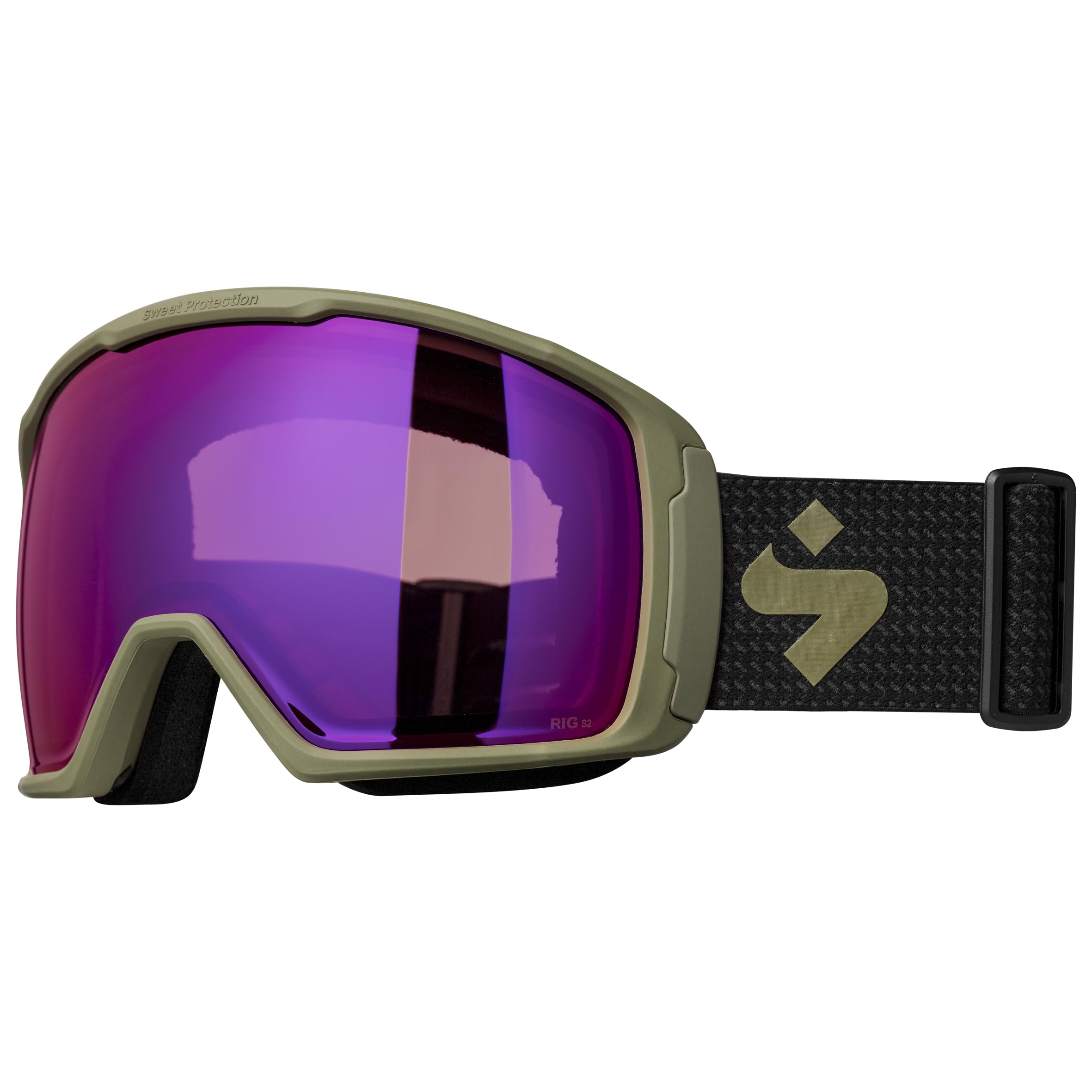 Sweet Protection Clockwork MAX RIG Reflect Goggles - UV Protection, Anti-Fog, and Interchangeable Lens, RIG Bixbite/Woodland/Black Trace, one Size