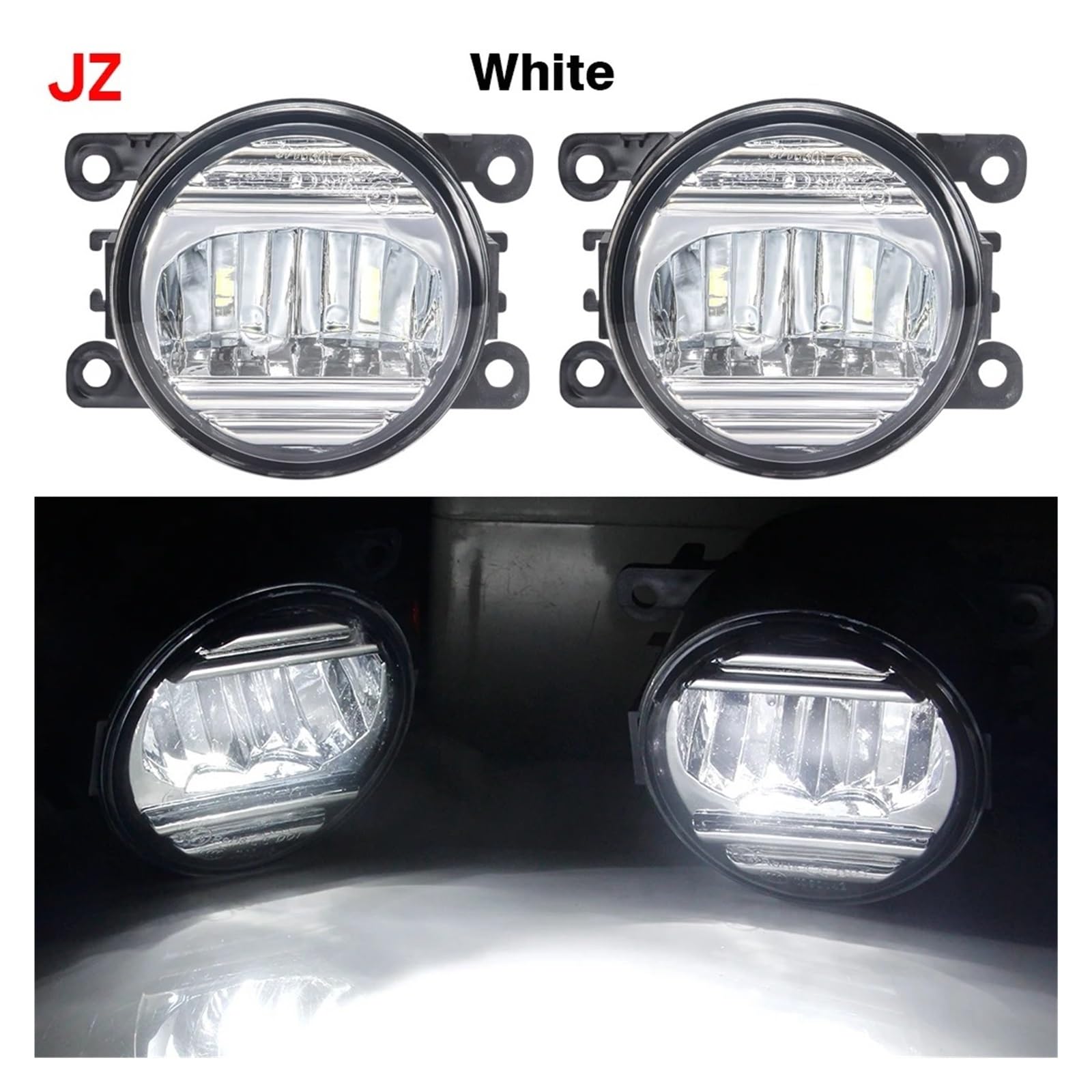 Luces Antiniebla Luz Antiniebla LED H11 30W Lámpara Conducción Delantera Coche Conjunto DRL Alto Brillo Para Toyota Para ProAce 2013-2022 Antiniebla(JZ White)