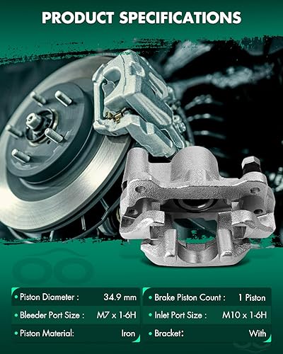 Miniatura 2 de SCITOO 19B2950 19B2951 Ensamblaje de pinzas de freno de disco trasero izquierdo y derecho con soporte para Scion para tC 2005-2010