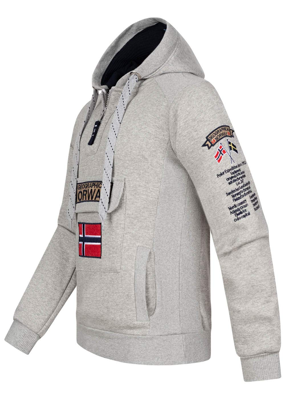 Geographical Norway Gymclass Men - Sudadera Hombre con Capucha Bolsillo Canguro para Hombres - Jersey Sudaderas Manga Larga - Ropa para Hombre Primavera Verano Otoño Invierno