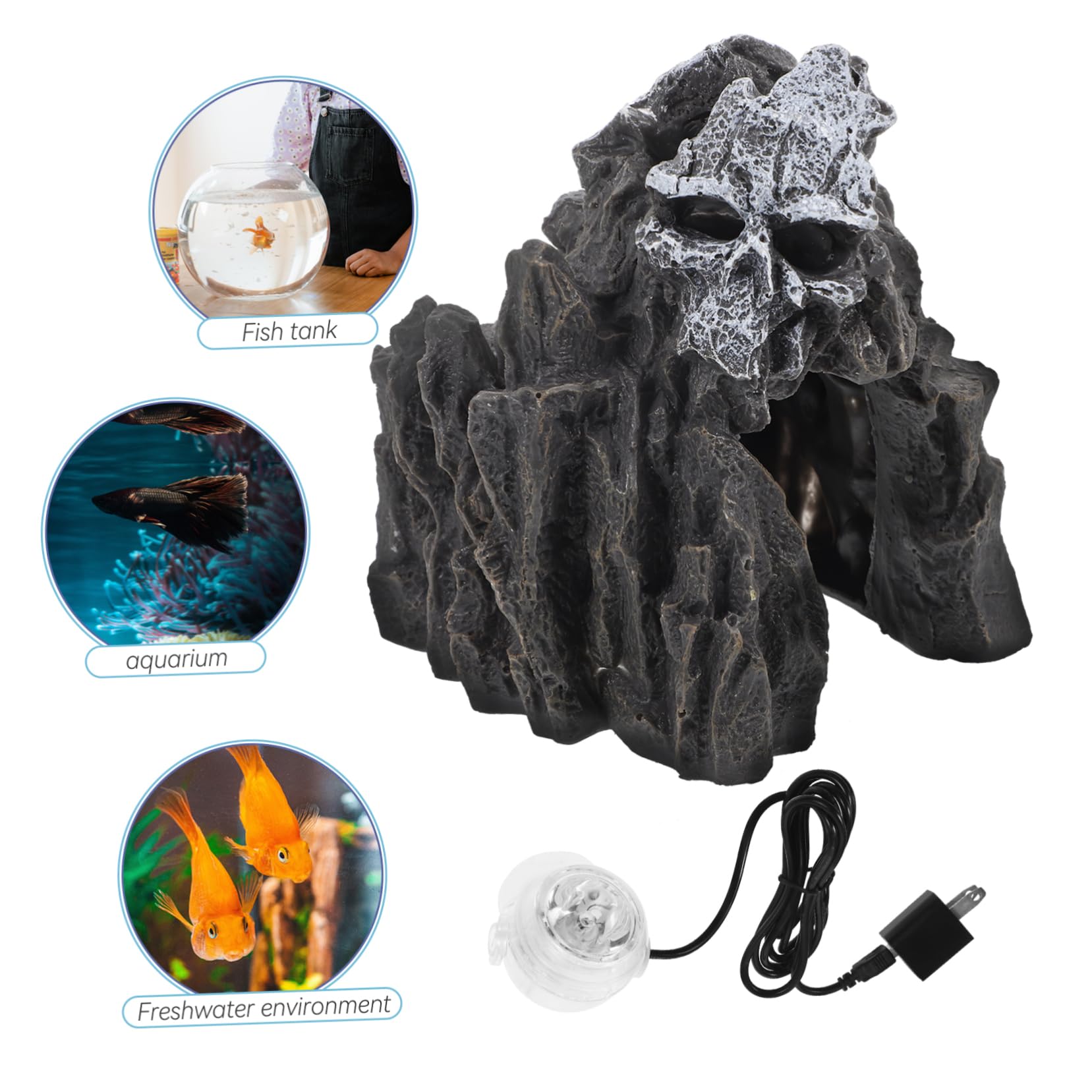 VANZACK 3piezas Cueva De para con Luz Artificial para y Reptiles para Paisajismo y Hábitats