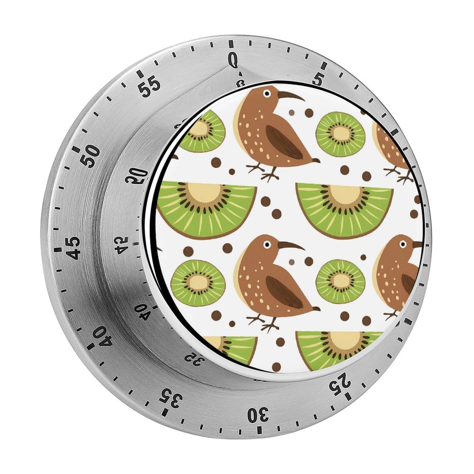 Kiwi Birds Kiwi Fruit Slices Mechanical Rotary Timer, Used for Daily Timing