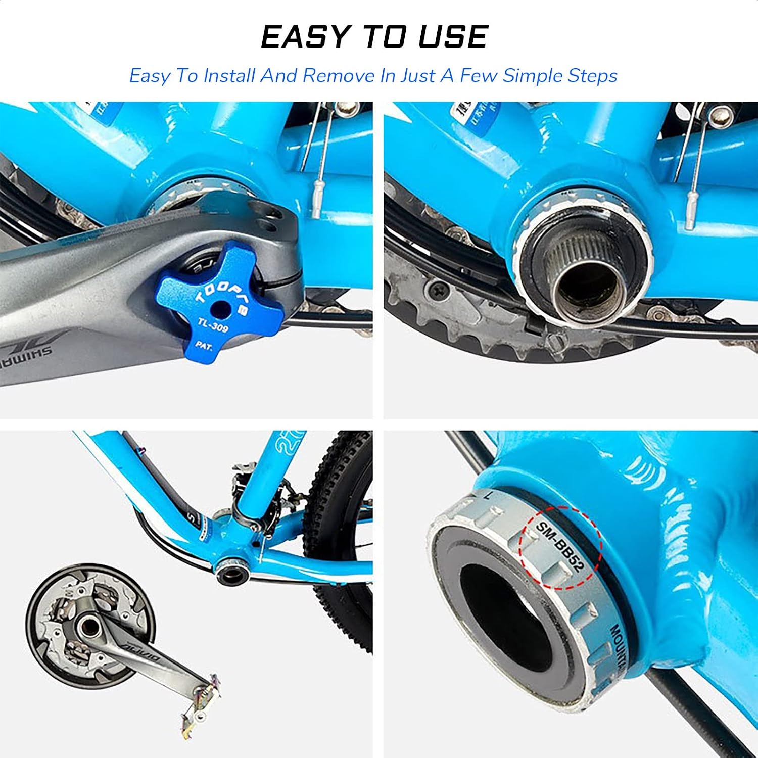 5-in-1 Bike Bottom Bracket Tool for 12/16-Notch 39/41/44/46/49mm | External Cups Lockring Install Removal - for Shimano, SRAM, FSA, Rotor, Chris King, Hawk Racing, Campagnolo, Truvativ GXP etc