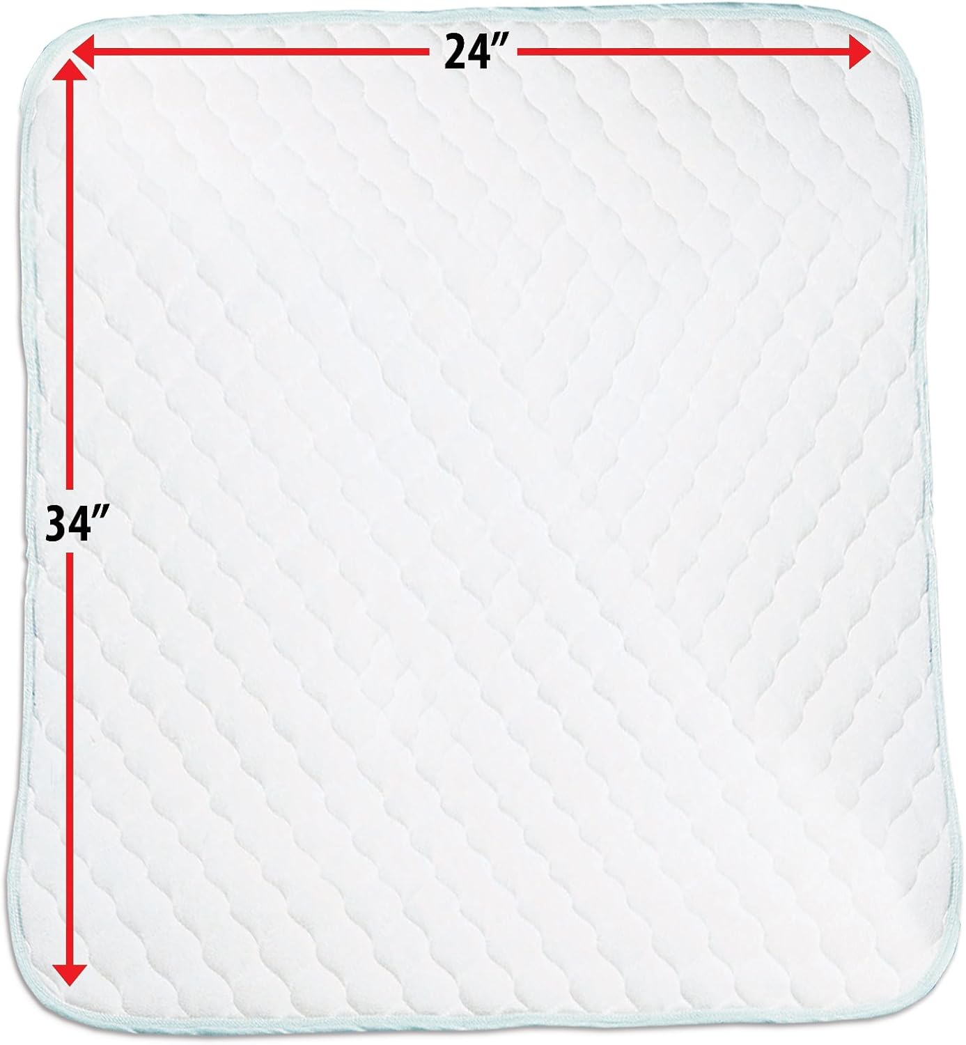Priva High Quality Ultra Waterproof Sheet Protector 24" x 34", Ideal For Children And Adult Incontinence Protection, Innovative 4 Layer Design, 5 Cups Absorbency, 300 Machine Washes, Bleachable : Health & Household
