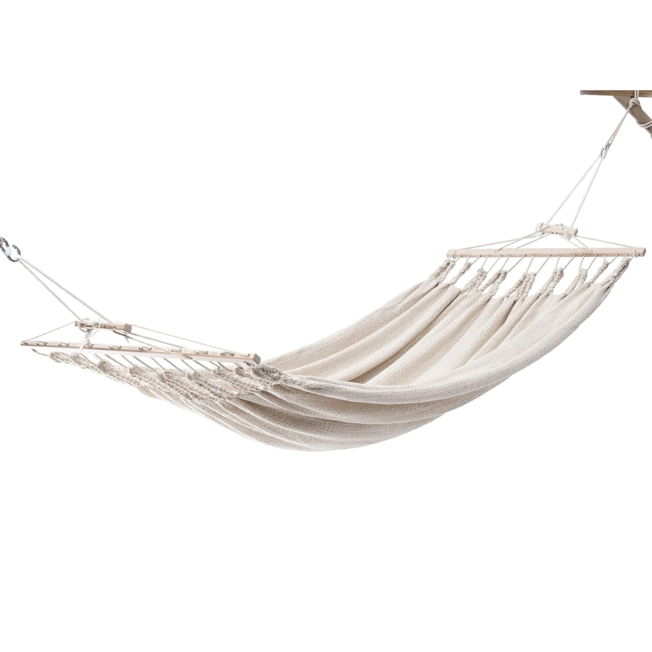 Chico-Doppelhängematte 350 x 190 cm - Baumwolle, beige-Uni