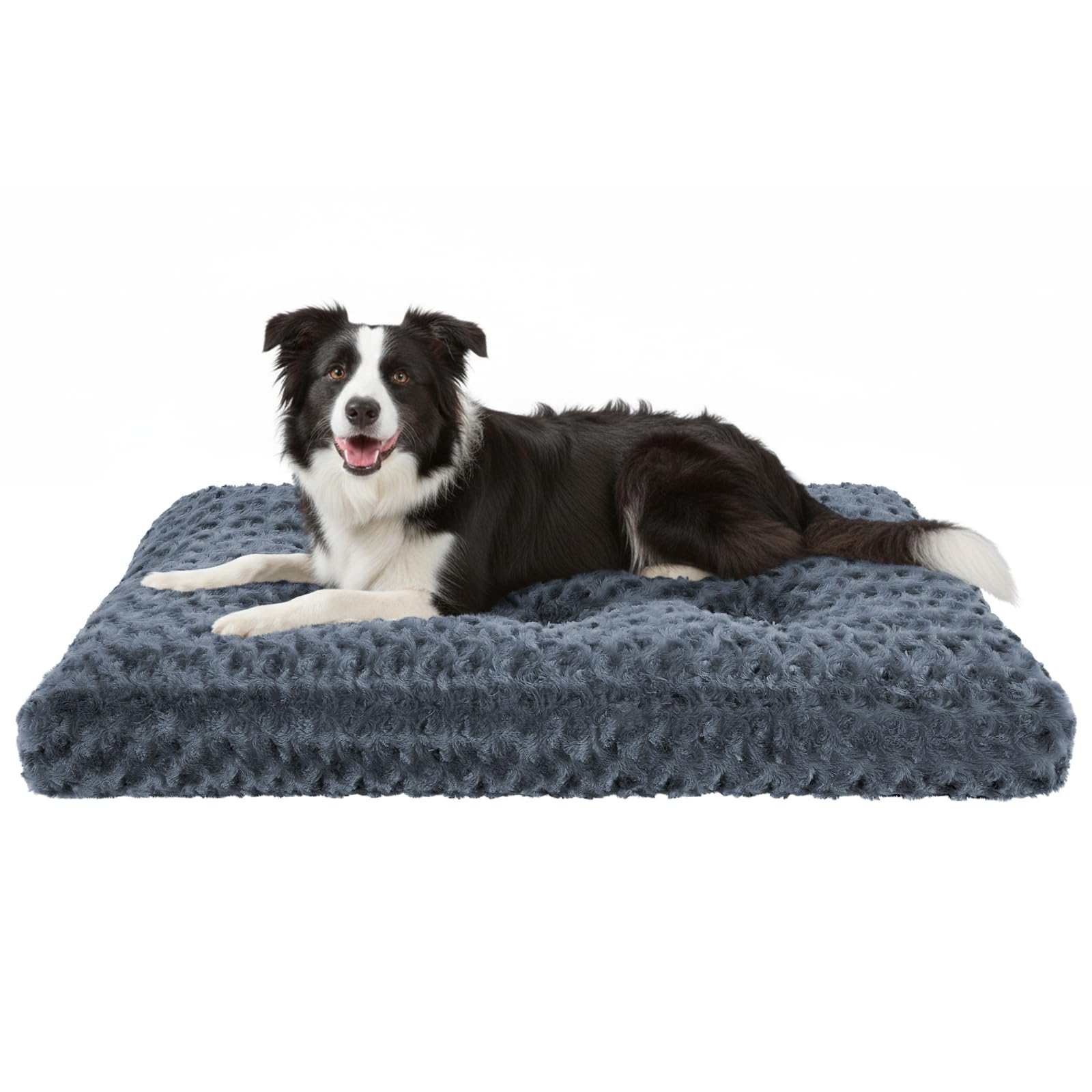 Homaxy Cuccia per cani di taglia grande, soffice materassino ergonomico per cani lavabile cucce con base antiscivolo per cani di taglia grande, 89x59x8cm, grigio scuro