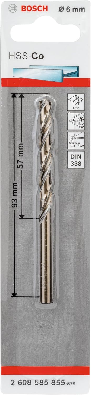 Bosch Professional Accessories Matkap ve Kırıcı Delici Uçları, Metal Matkap Ucu, Gri, 1 Adet