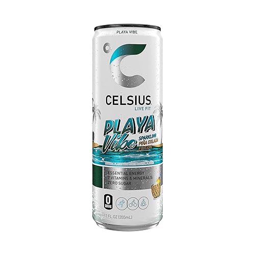 Miniatura 5 de CELSIUS PLAYA VIBE - Bebida energética espumosa de piña colada, sin azúcar, 12 onzas líquidas (paquete de 12)