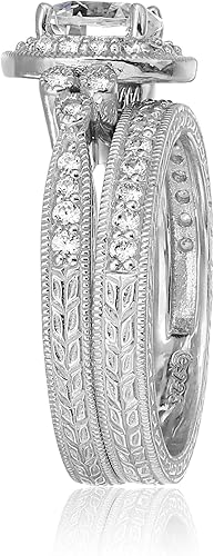 Vista 2 de Tienda Essentials Juego de anillos antiguos de plata de ley chapada con circonita cúbica Infinite Elements (anteriormente colección Tienda)