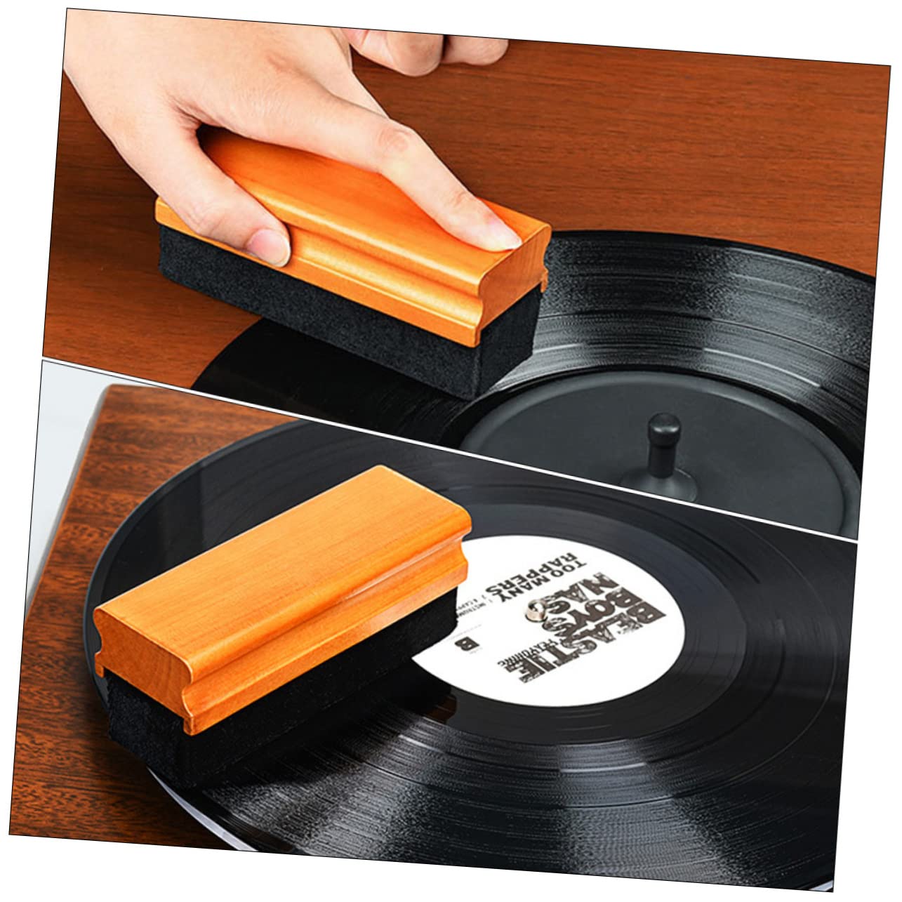 Housoutil 3 Pz pennello per dischi in vinile kit spazzole per la pulizia dei dischi in vinile utensili accessori per computer pulizia dell'album CD lavadischi in vinile scrivania giradischi