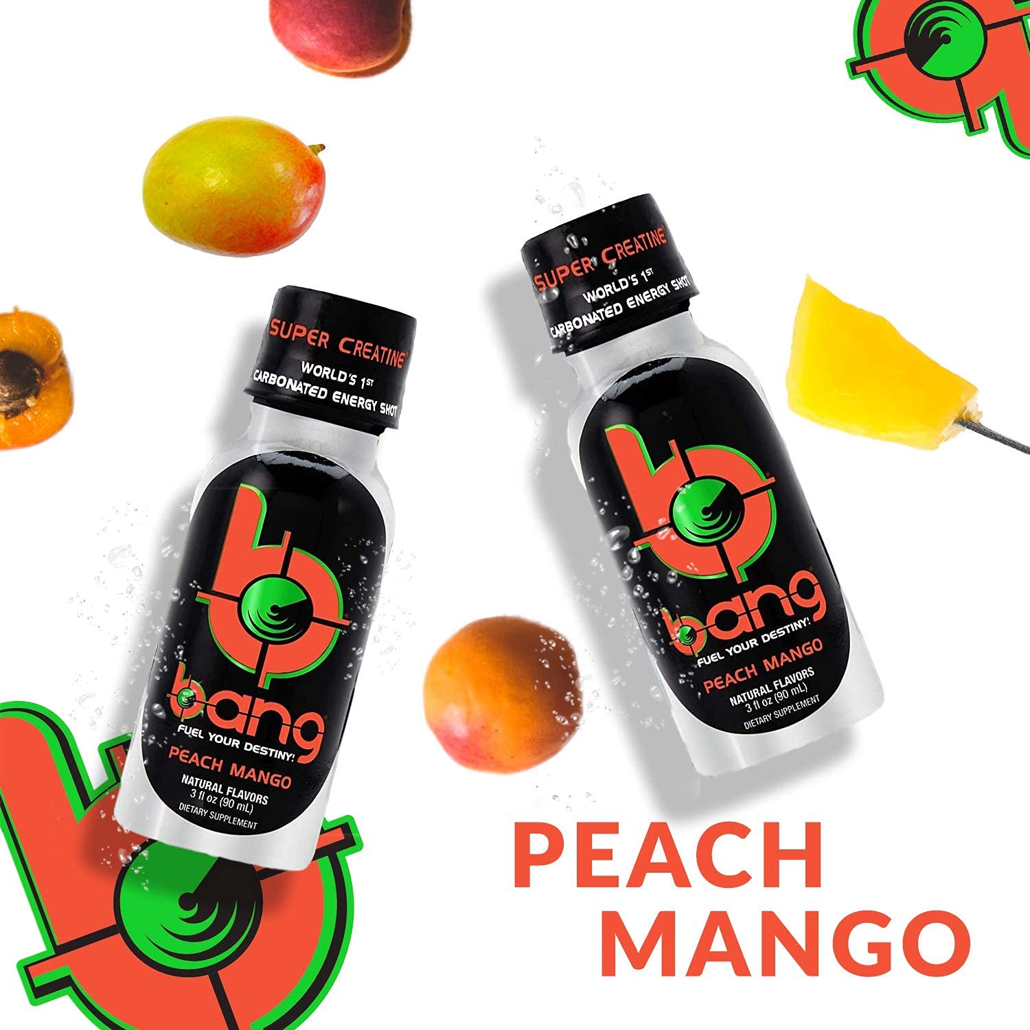 Bang Energy Shots Variety Pack. Low Calorie Carbonated, Gluten Free