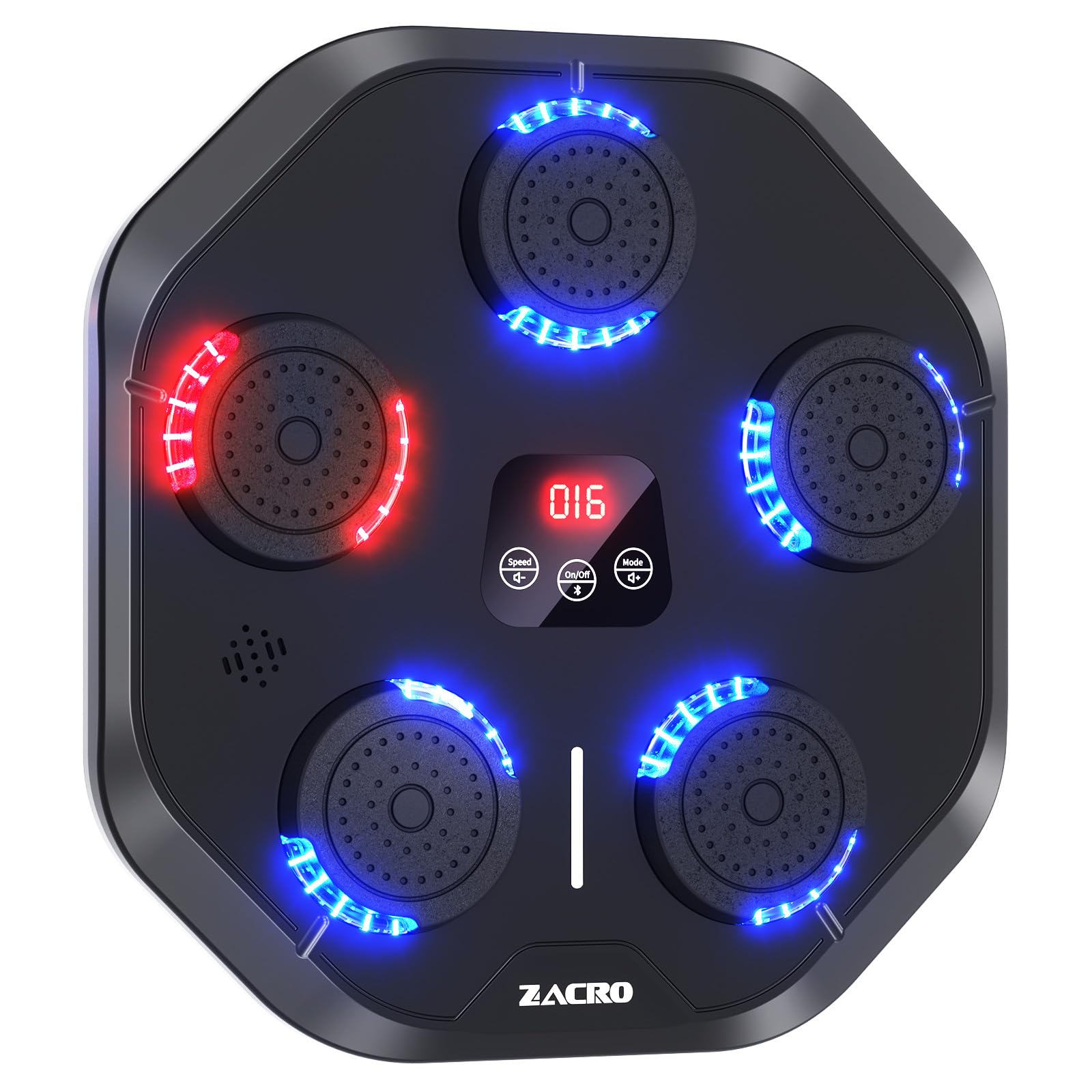 Zacro Musik Boxmaschine, LED Music Boxing Machine, Smart Music Boxing Machine,Wall Mounted Boxing Workout mit 9 Modi/Geschwindigkeiten, Boxmaschine mit Musik, Schlaghandschuhen und Stirnband