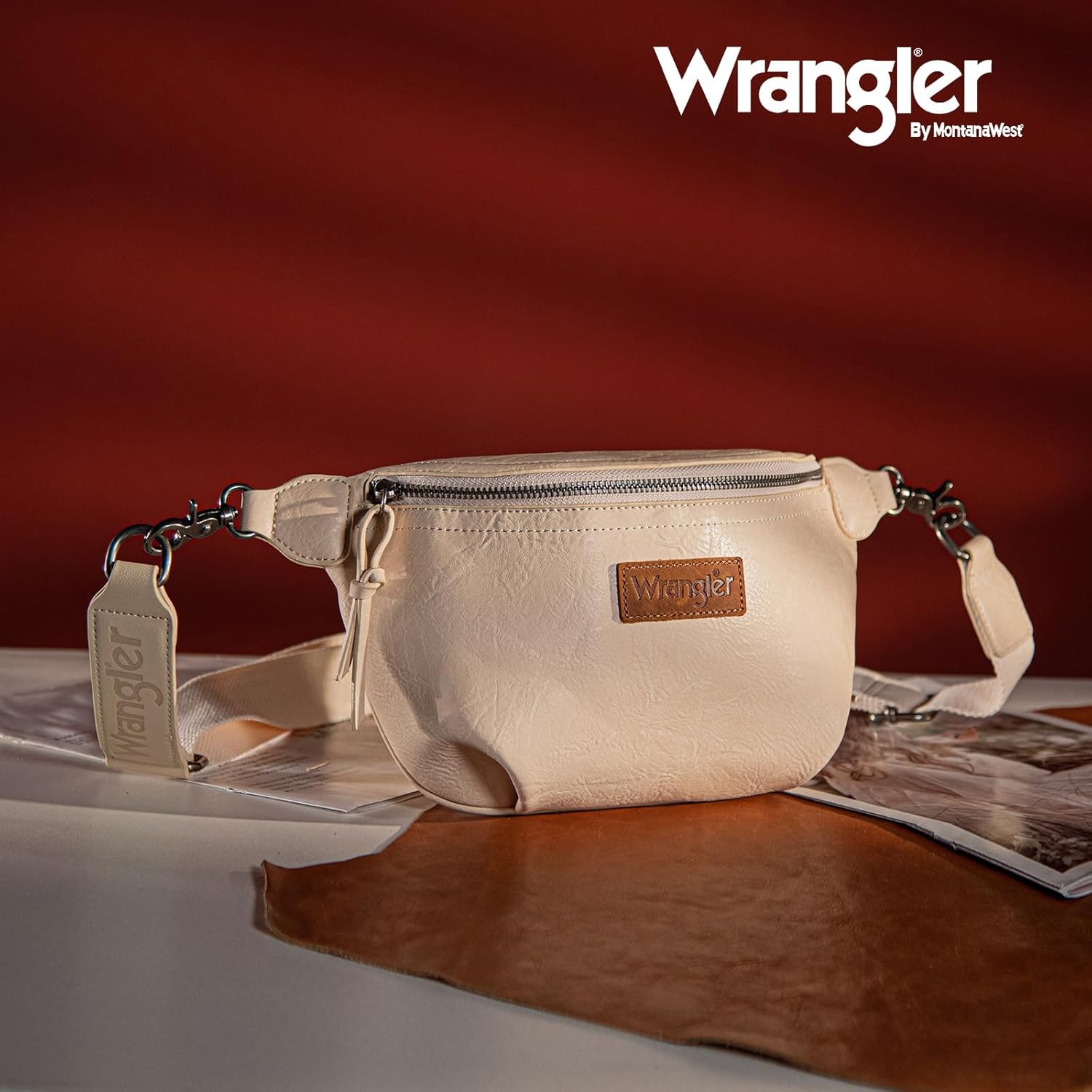 Wrangler Crossbody Bags for Women Large Fanny Packs Bum Bag Travel Belt Bags Sling Purse - Image 2
