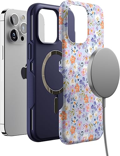 Vista 1022 de Casely - Funda para iPhone 14 Pro Max, Viva La Vida, Frida Kahlo Floral Collage, compatible con MagSafe 10 Frida Kahlo Viva La Vida Collage