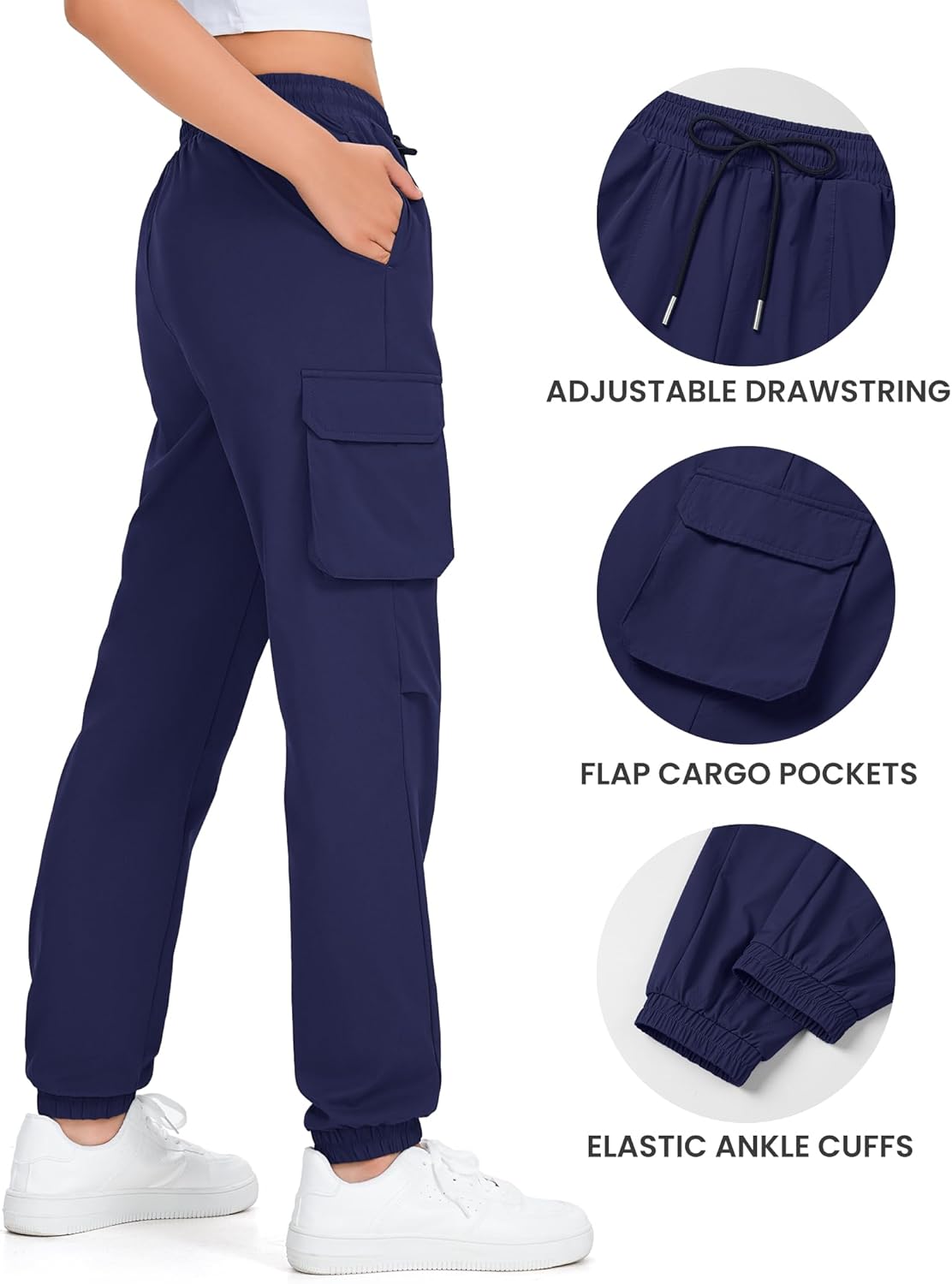 Girls Cargo Pants Waterproof Joggers Hiking Pants for Girls Teen Clothes Size 7-14 Years - Image 5