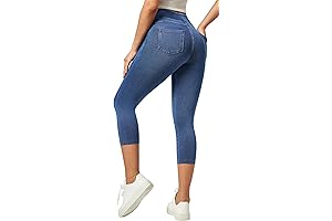 IUGA High Waist Pull On Capri Jeans